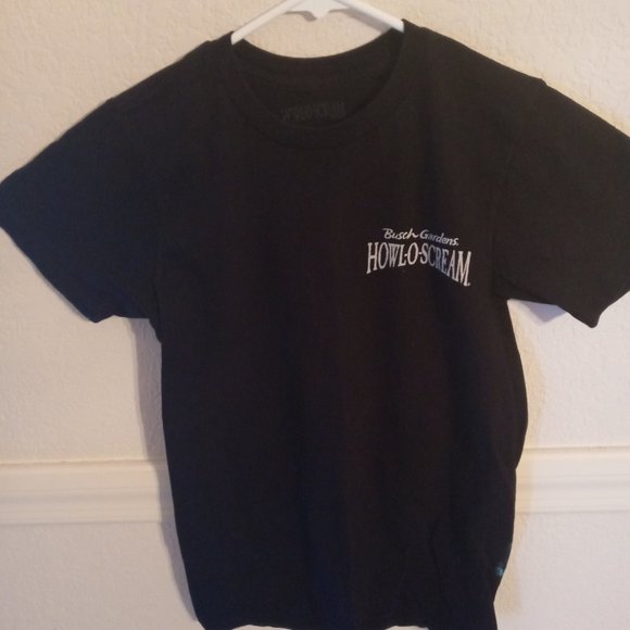 BUSCH GARDENS HOWL O SCREAM UNISEX BLACK NITE OF TERROR SHIRT SZ XS - Picture 3 of 7
